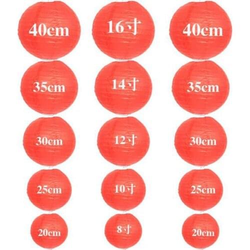 15-20-25-30-35-40cm Round Chinese Paper Lantern Balls for Decoration Festive & Party Supplies Wedding Favors DIY Lampion Papier