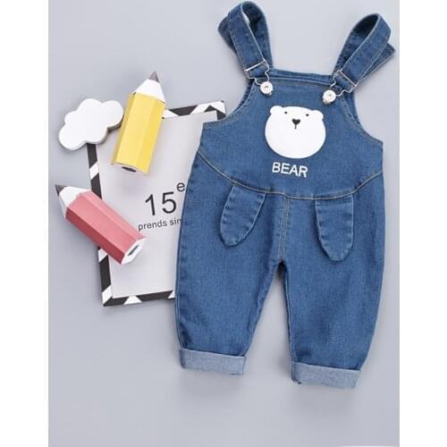 2021 Infant Baby Girls Suspenders Denim Pants Fashion New Jeans Overalls Pants Cute Casual Costume Toddler For 6M-3Y Kids