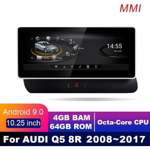 4G LTE 4GB+64GB Android display For Audi Q5 2008-2017 10.25" touch screen GPS Navigation car radio stereo dash multimedia player