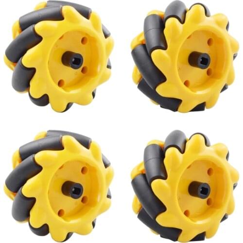 60mm High Hardness Plastic Mecanum Wheel Omni-directional Smart Robot Car with 6mm hubs