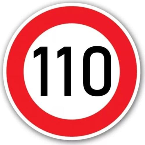 A-0078# Speed Limit (110 km), Ø 16 cm Self-adhesive Decal Car Sticker Waterproof Auto Decors
