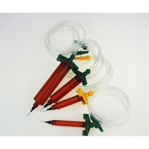 Freeshipping 3cc 5cc 10cc 30cc Helix Luer Lock Tip Dispenser Syringe Amber Barrel Needle Tip Syringe Barrel Valve Robot Adapter