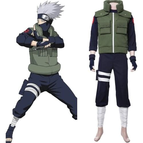 Cosplay Costume Hatake Kakashi Uniform Cosplay Costume Custom Made For Boys Men Adult