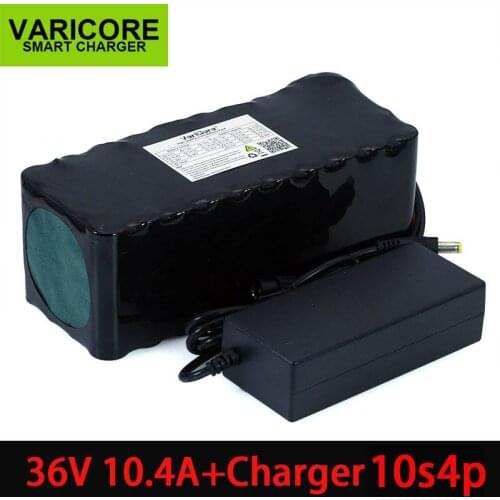 New36V 10400mAh 18650 Lithium Battery 10.4ah Motorcycle Electric Car Bicycle Scooter batteries with BMS+ 2A Charger
