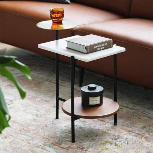 Home Furniture Bedroom Coffee Tables Modern Simple Balcony Sofa Leisure Side Table Creative Small Apartment Living Room Endtable