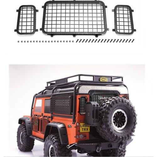 DJ TRX4 Metal Stereo Window Mesh T4 Rear Window Mesh Tailor Window Mesh Modification Defender RC Car Upgrade Accessories Parts