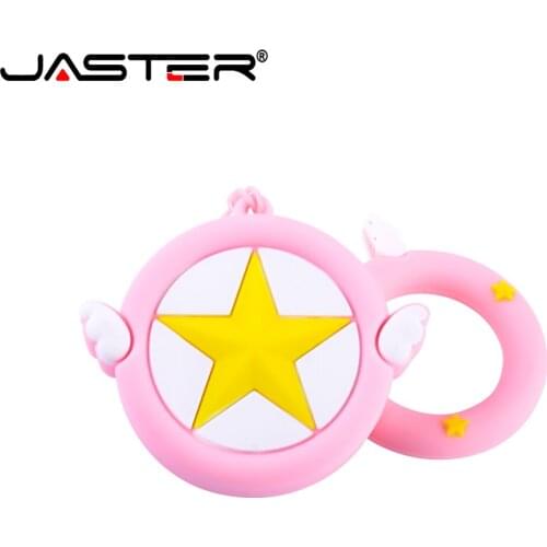 Cartoon USB flash drive 128GB Cute USB stick pink stars Pen drive 64GB Gifts for girls beautiful girly heart key chain Pendrive