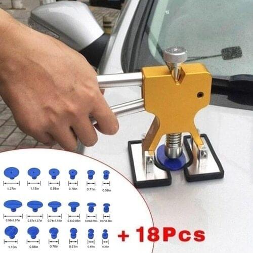 18Pcs Suit Glue Pulling Tabs Glue Tabs Auto Body Dent Repair Tool Pulling Tabs Car Dent Removal Body Repair Kit Automobile