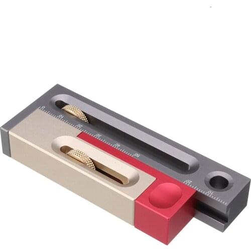 Table Saw Slot Adjuster Mortise and Tenon Tool Woodworking Movable Measuring Block