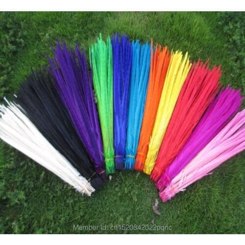 100pcs Natural Muti-Color Pheasant Feathers 50-55cm DIY Handwork Feather Decoration For Stage Party Props Free Shipping