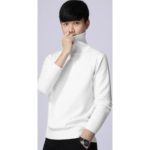 MRMT 2021 Brand New Autumn Winter Mens Sweater Turtleneck Leisure Sweater for Male Long Sleeves Solid Color Clothing Garment