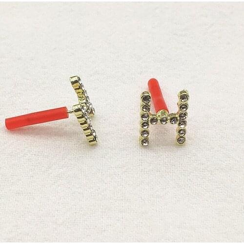 New Arrival! 13x10mm 100pcs Zinc Alloy Rhinestone Ear Stud For Handmade Earring Parts DIY Jewelry Accessories,Jewelry Findings