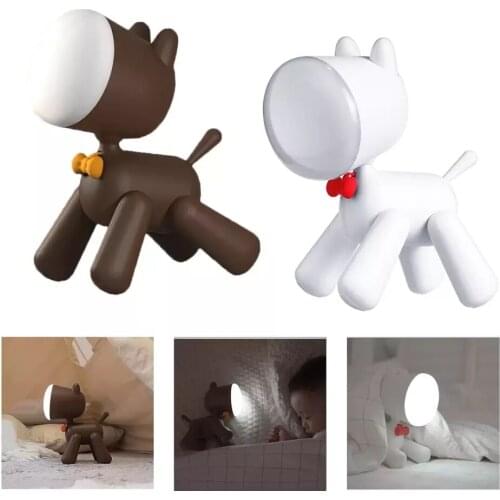NEW Cute Puppy Night Light Companion Reading Light Childrens Company Gift USB Night Lamp Two-Speed Regulation LED Night Lamp