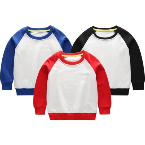 Infant Long Sleeve T-Shirt Spring Autumn Color Matching Baby Sweater Kid Coat Boys Girls Round Neck New Jacket For Children