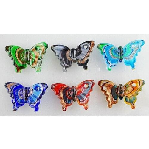 Wholesale Lot 6Pcs butterfly insect 3D Flower Shape Pendant Fit Necklace Sexy Wedding Engagement Party Valentine Gift FREE