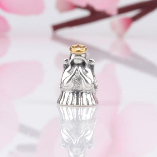 Authentic 925 Sterling Silver Beads New Creative Angels Prayer Beads Fit Original Pandora Bracelet For Women Diy Jewelry