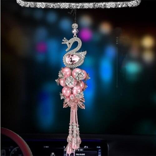Rearview mirror car interior pendant crystal decoration car pendant car charm jewelry beautiful creative lady
