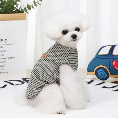 Simple Dog Clothes New Fashion Cat And Dog T-shirt Striped Vest Casual Cute Pet Clothes Summer Dog Shirt Pet Clothes Cat Vests