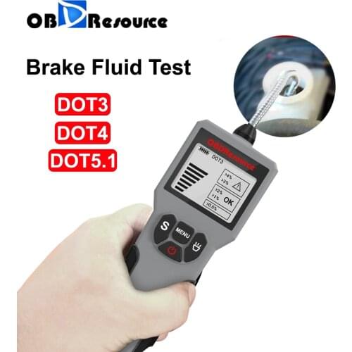 Brake Fluid Tester for DOT 3/4/5.1 LED Display Water Content Detector Sports Car Motorcycle BF100 BF200 Oil Quality Test Tool