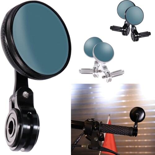 Universal Round Mirrors Motorcycle 7/8 22mm Mini Handle Bar End Side Rearview Mirrors For Harley Honda Yamaha Suzuki Kawasaki