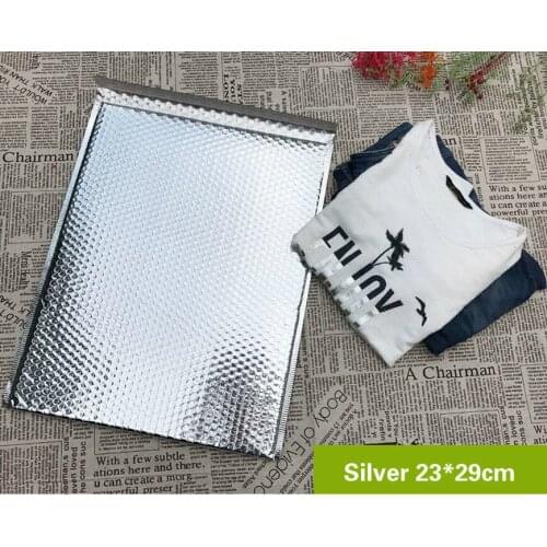 Packaging Shipping Bubble Mailers Sliver Self Seal Padded Envelopes Gift Bag Bubble Mailing Bags Gift Wrap Storage 50pcs 23*29