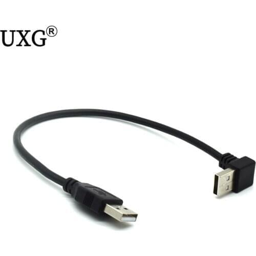 USB 2.0 Type A Male 90 Degree up down Angled to USB 2.0 A Type Right Angled Extension Cable