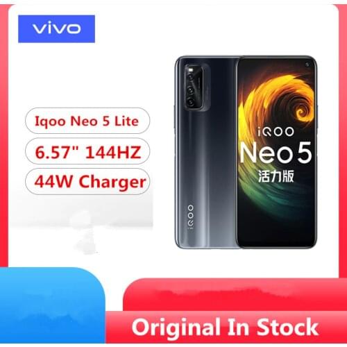 Original Vivo Iqoo Neo 5 Lite 5G Mobile Phone Snapdragon 870 Android 11.0 6.57" 144HZ Face ID Fingerprint 48.0MP 44W Charger