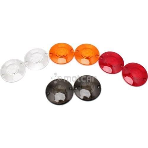 2pcs Round Motorbike Turn Signal Lens Covering ABS 4colors for Harley 1986-14 Electra Glides Road King Heritage Lights Protector