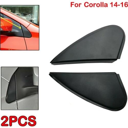 1 Pair Car Side Mirror Corner Triple-cornered Cover Trim for Toyota Corolla 2014-2016