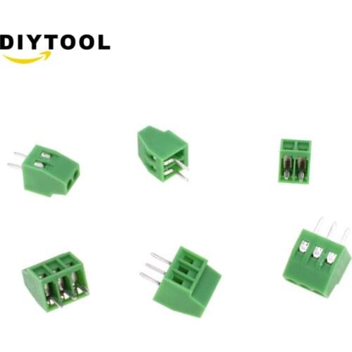 10pcs kf120-2.54-2P 3P 2.54MM pitch straight pin pcb screw terminal block connector 2PIN 3PIN green KF120