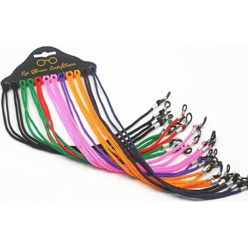 12pcs/lot Colorful Eyewear Nylon Cord Reading Glass Neck String Strap Eyeglass Holder Rope 12 NEW Lanyards