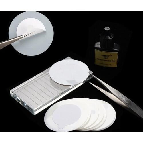 30pcs Disposable Grafted Eyelash Glue Holder Pallet Sticker Eyelash Extension Glue Pad Under Eyelash Multifunction Makeup Tool