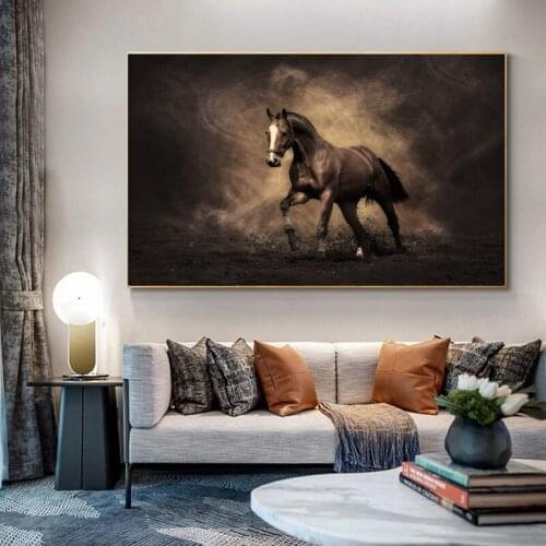 Abstract Animal Art Diligent Running Horses Canvas Art Posters and Prints Wall Pictures for Living Room Home Wall Cuadros Decor