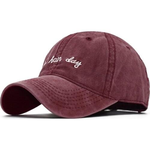 New men&womens hats Washed old denim cloth baseball caps letters bad hard day embroidery hip hop hat outdoor sports cap