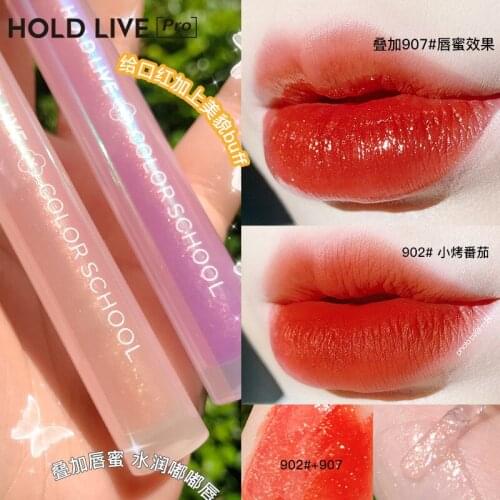 HOLD LIVE crystal lip gloss diamond glitter pigment long lasting waterprooof women cosmetic makeup smooth matte lip tint AC303