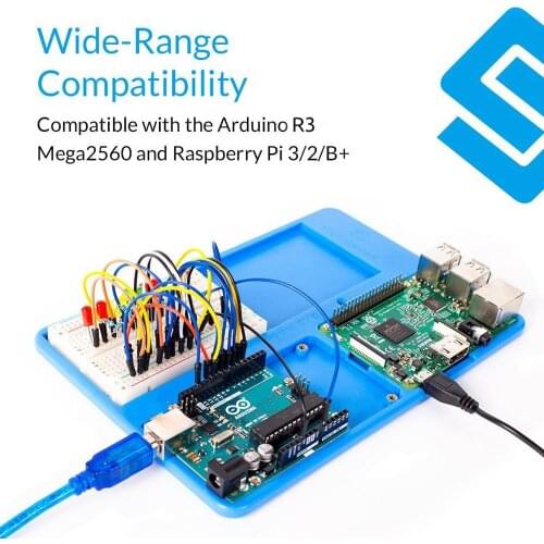 SunFounder RAB Raspberry Pi 3 Holder 5 in 1 Base Plate Case for Raspberry Pi 3B+,3 Model B, 2 Model B+ For Arduino