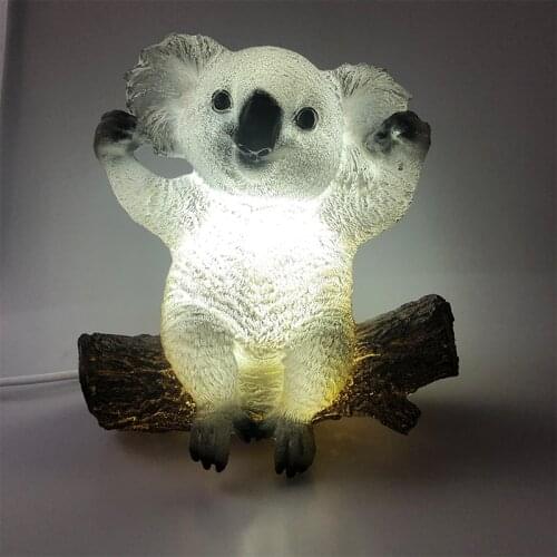 Hotel home decoration cute animal table lamps modern creative desk night lights resin Koala table lamp lights fixtures