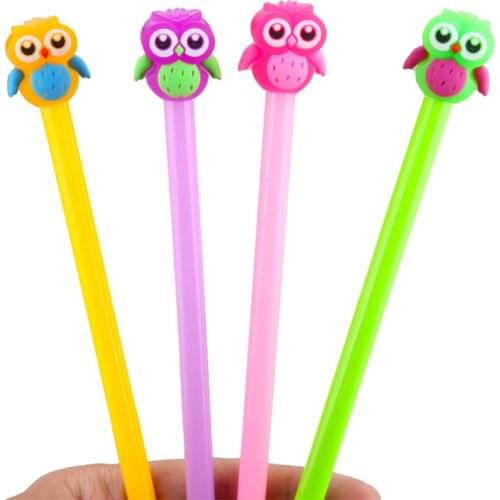 1 Pcs 0.5mm Gel Pen Cute Owl Kawaii Animal Student School Writing Tool Escolar Stationery Office Black Ink Signature Pens