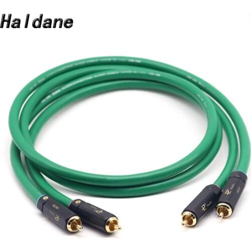 Haldane HIFI 2RCA Cable Audio Interconnect Cable 2328 Gold Plated 2RCA Cable High Quality 7N OFC RCA Male to Male Audio Cable