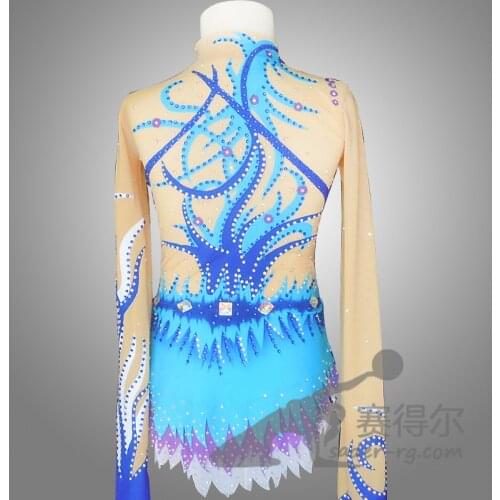 Crystal Custom Child Gymnastics Competition Dress Beautiful New Brand Vogue Figure Skating Dresses For Competition G2846