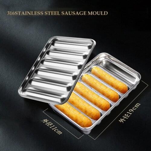 304 Stainless Steel Sausage Mold Childrens Hot Dog Making Mould DIY Baked Ham Sausage Maker Box Household Kitchen Ba