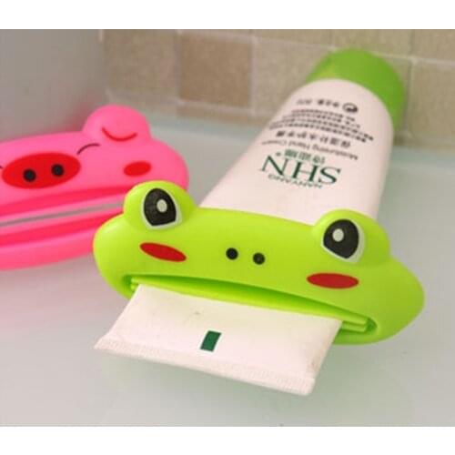 2Pcs Cartoon Tube Roll Holder Dispenser Toothpaste Squeezer Press Tube Dentifrice Dispenser Kitchen Bathroom Accessories