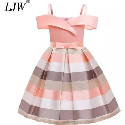 Kids girls Dress For Summer striped Turn-Down Collar Kids Clothes Fashion toddler Baby Girls Clothing Summer Dress Girl