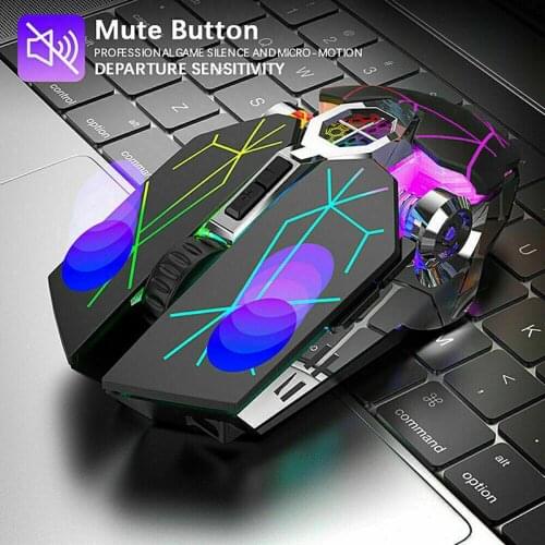 POHIKS 1pc Portable Gaming Optical USB Wired Mouse Adajustable 3200 DPI 7 Buttons LED Light Silent Mice For PC Laptop