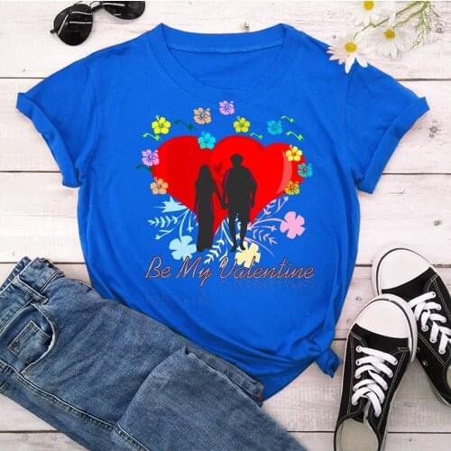 ValentineS Day New T-shirts For Women Harajuku Summer T Shirt Fashion Tops Printed Female T-shirt Casual Tee TX10014