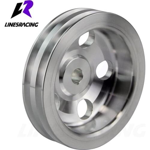 Fit for G M Aluminum 2 Groove Power Steering Pump Pulley Keyway fits Small Block Chevy 350 454