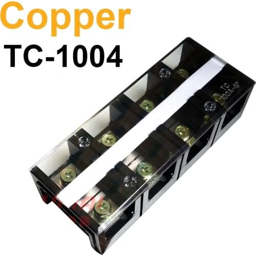 Connection Terminal TC-1004 Electric Current Connector Plate Terminals 100A 600V 4 Position 4P Dual Row Copper