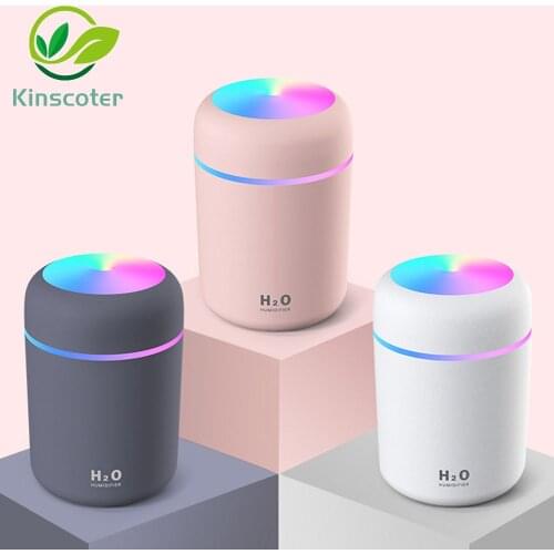 Portable Ultrasonic Air Humidifier Aroma Oil Diffuser USB Cool Mist Sprayer With Colorful Night Light for Home Car Air Purifier