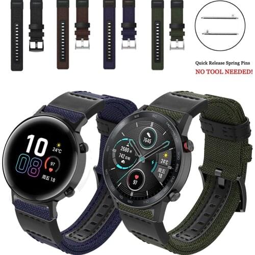 For Honor magic Watch 2 42mm 46mm Nylon Watch Strap 20mm 22mm Watch Band Replacement Bracelet Watchband For Huwei Watch GT 2 GT2