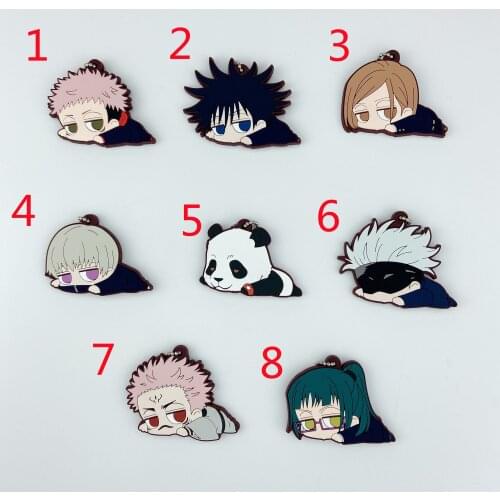 Jujutsu Kaisen rubber keychain Key Ring Race Straps cosplay